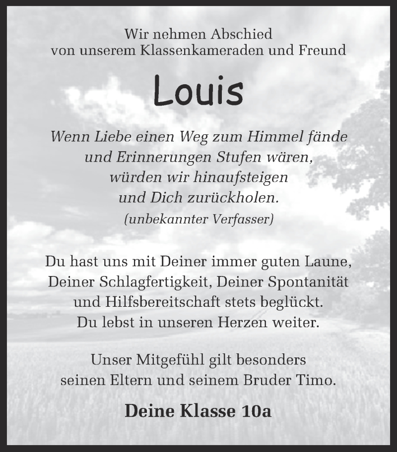  Traueranzeige für Louis Kleinemühl vom 09.05.2013 aus Münstersche Zeitung und Münsterland Zeitung